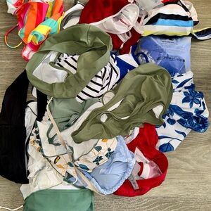 Huge lot bundle SHEIN Multicolor red blue green gray swimsuits bikinis plus XL